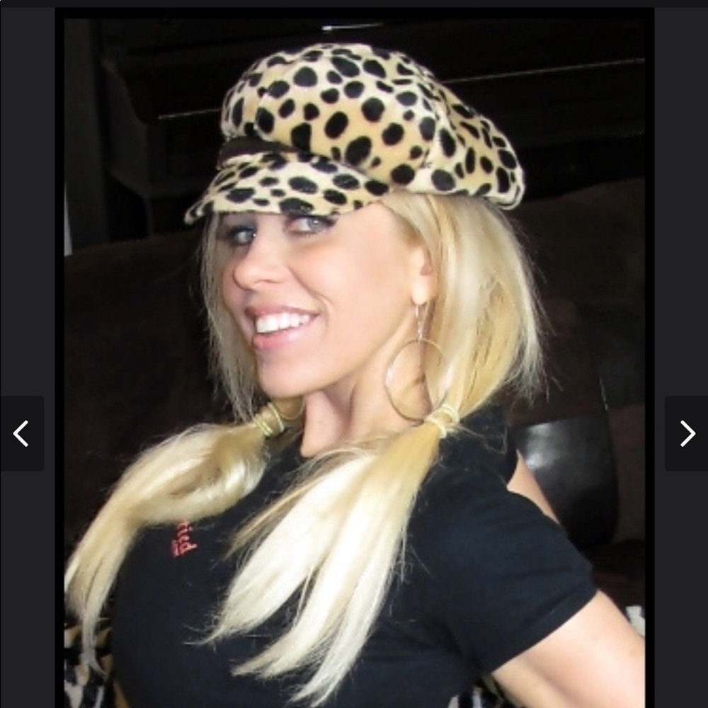 Nine West leopard print soft cap hat!